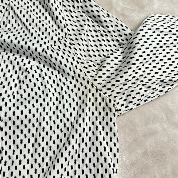 Lane Bryant Long Sleeve Shirt Women's Plus 16 Black White Button Down Collared - Picture 8 of 9
